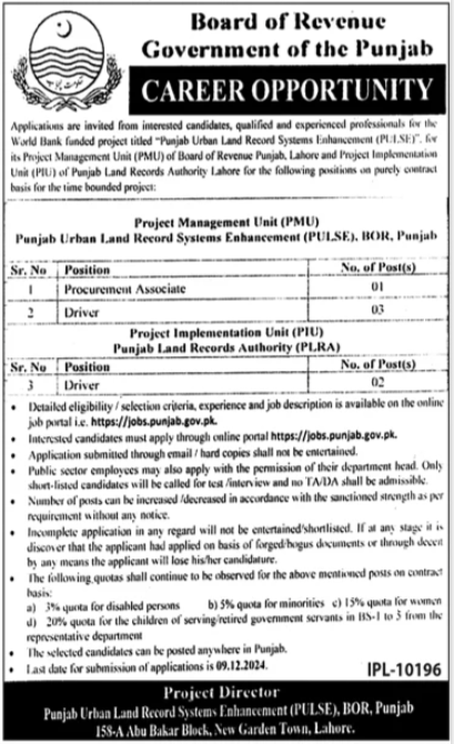 Board of Revenue Jobs 2024 Apply Through Online Job Portal