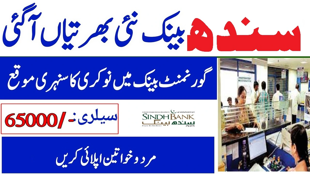 Sindh Bank Jobs 2024-2025 Apply Online Through sindhbank.com.pk