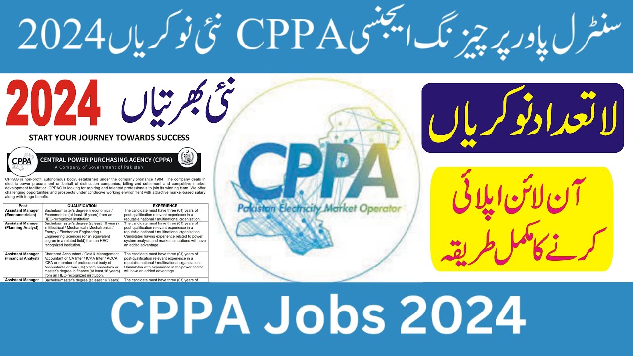 Central Power Purchasing Agency (CPPA) Jobs 2024 Apply Through Online Web Portal