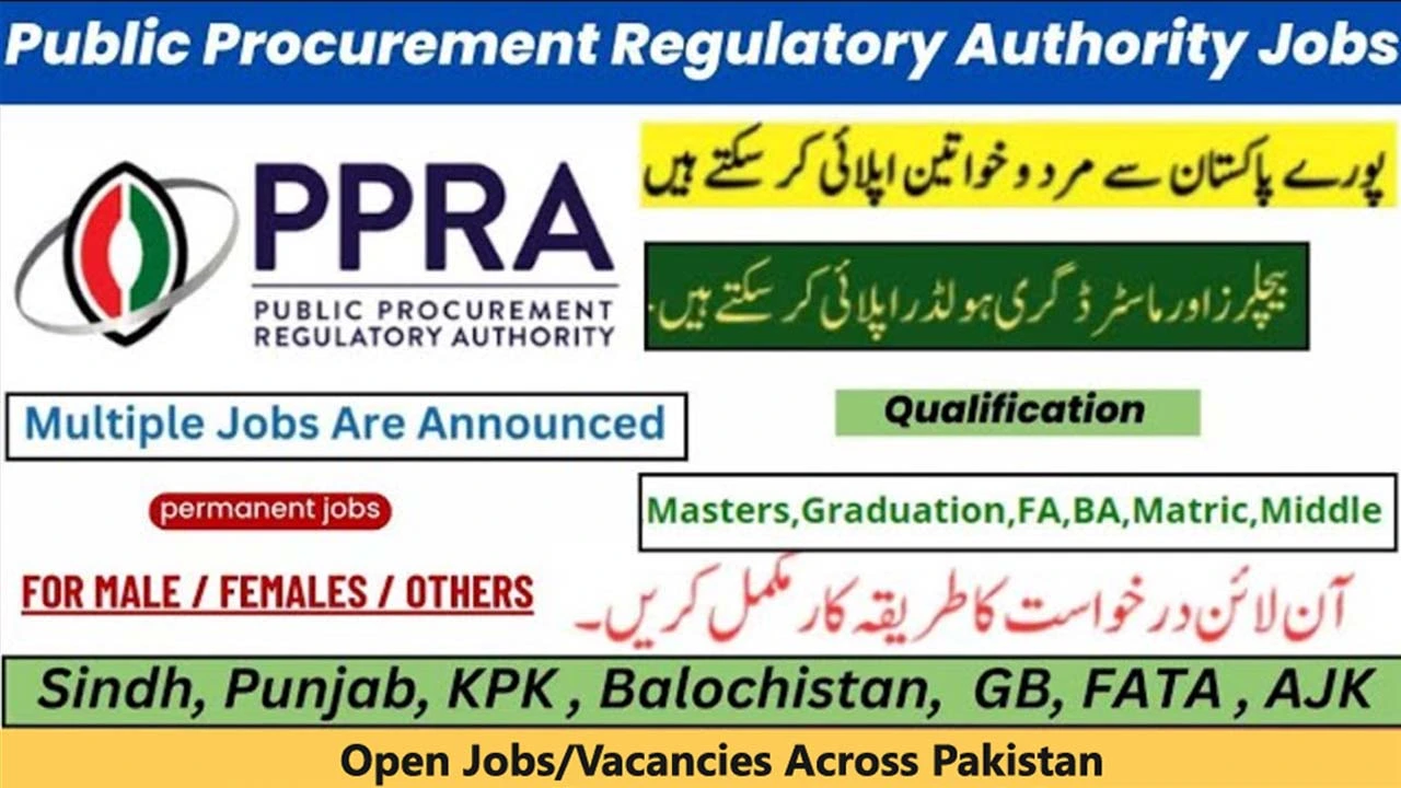 PPRA recruitment (2024) : Open Jobs/Vacancies Across Pakistan